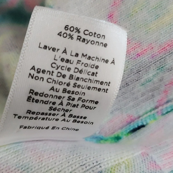 Talbots Petites WomenCardigan Sweater V-Neck Colorful Paisley XLp - Picture 12 of 12